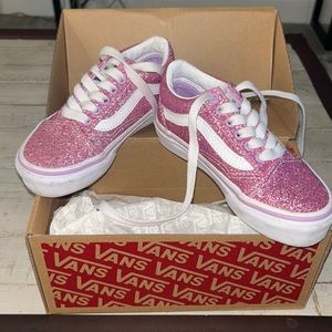 EUC - Pink glitter Vans toddler shoes 🔥🔥🔥🔥